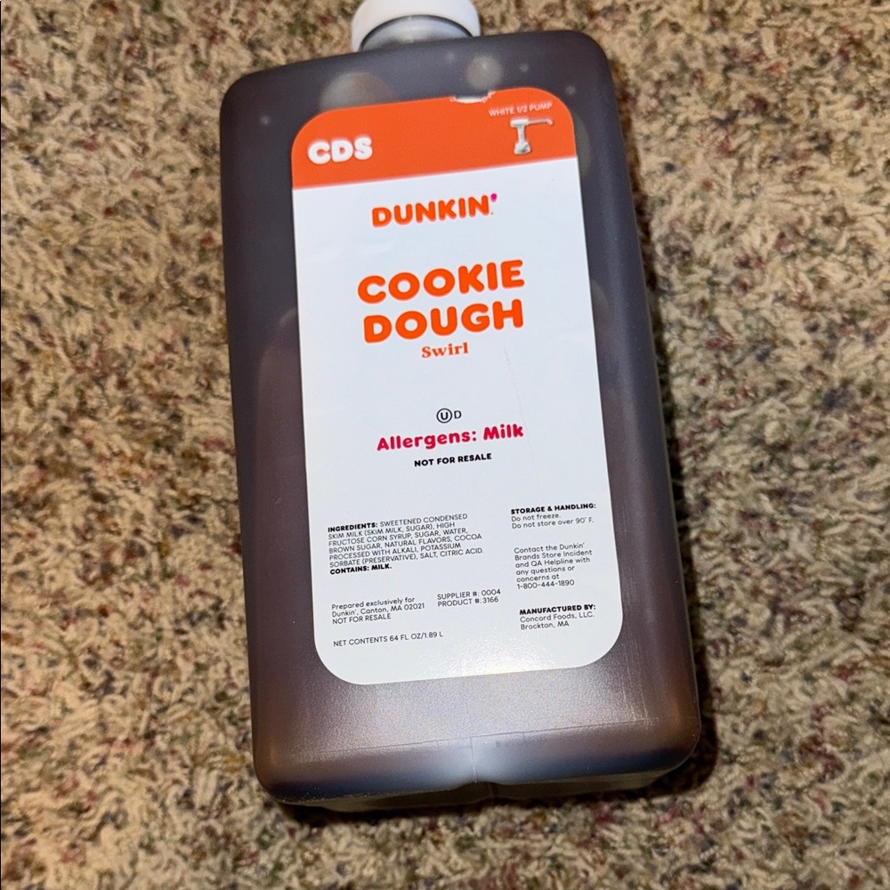 Dunkin' Cookie Dough Swirl Syrup
